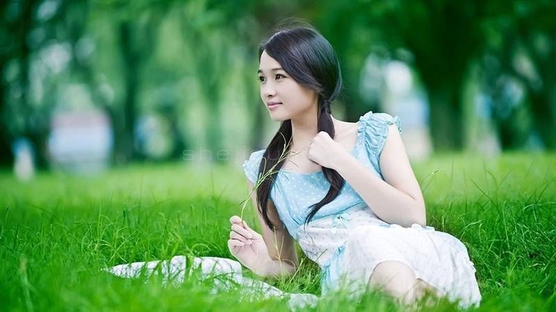 美女,婚纱写真,草原,婚礼,女孩