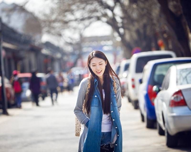 美女,人物特写,牛仔衣,牛仔装,牛仔外套