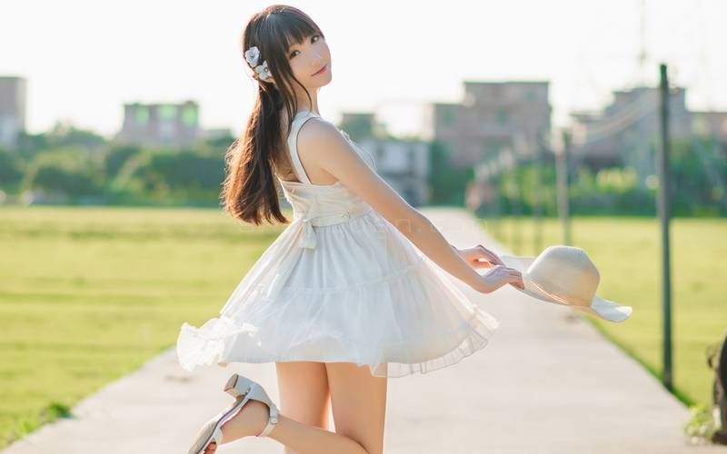 美女,连衣裙,婚纱写真,围裙,短裙