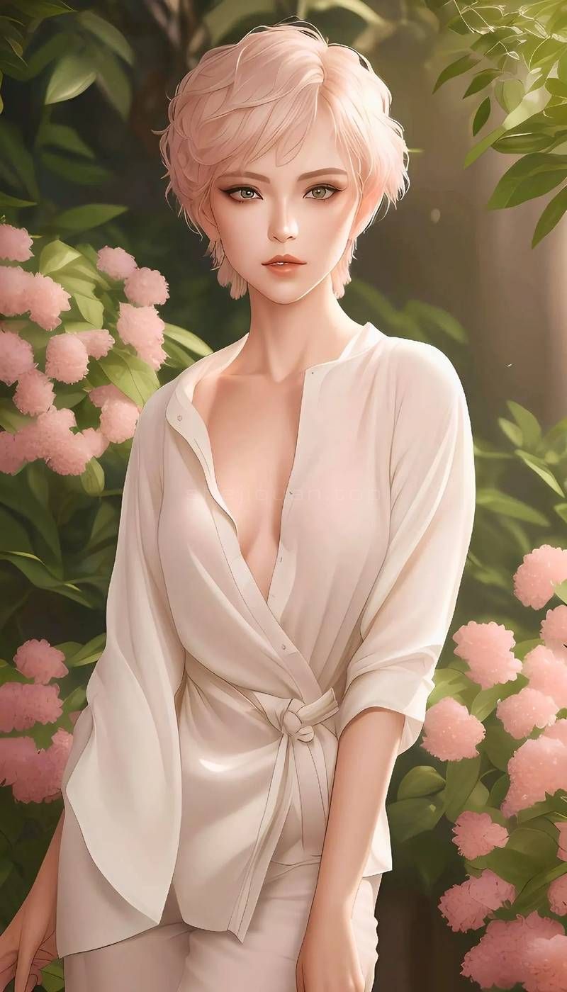 卡通动漫人物,彩色动漫,美女,工笔画,人物特写