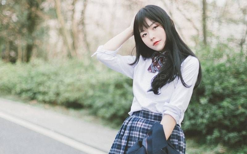 美女,短裙,女孩,水手服,上衣